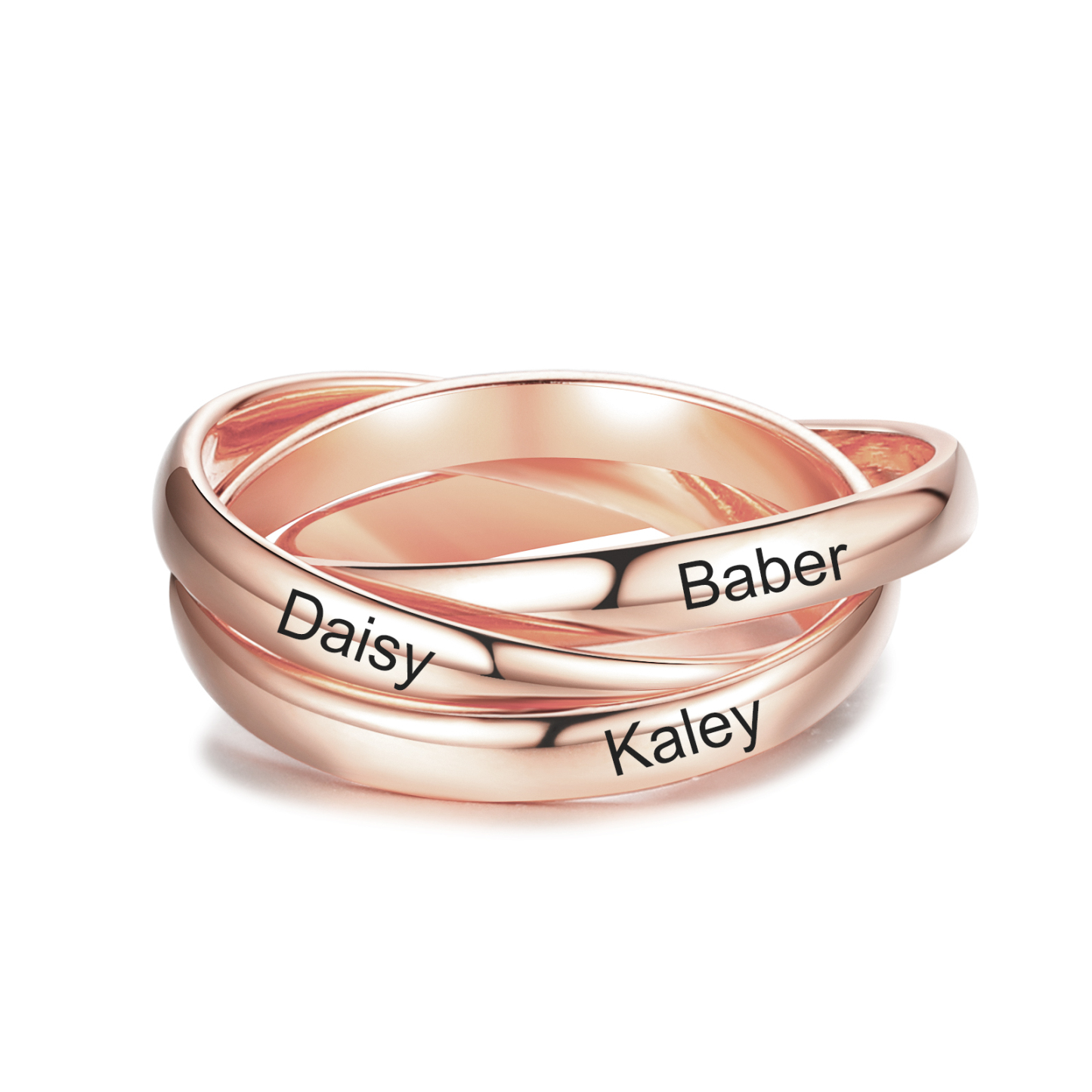 Bague Russe Charlize 3 Prénoms Personnalisés