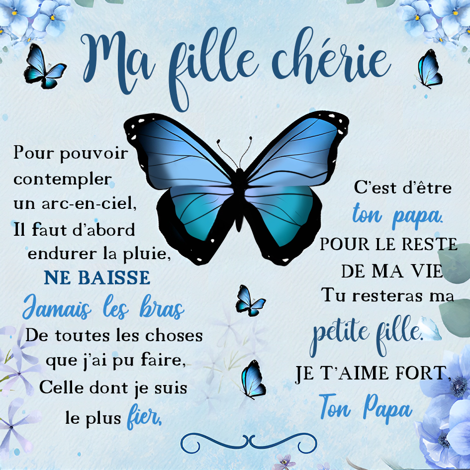 À ma Fille - Carte avec coffre cadeau de Papa