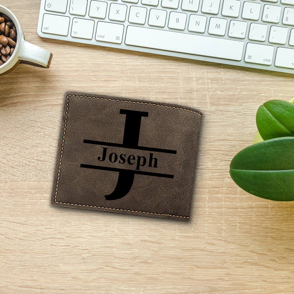 Portefeuille Classique 1 Prénom et Lettre Personnalisés avec Photo Porte-Monnaie Carte