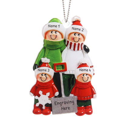 3-6 Noms Ornements de Noël Poupée Acrylique Personnalisés avec Texte