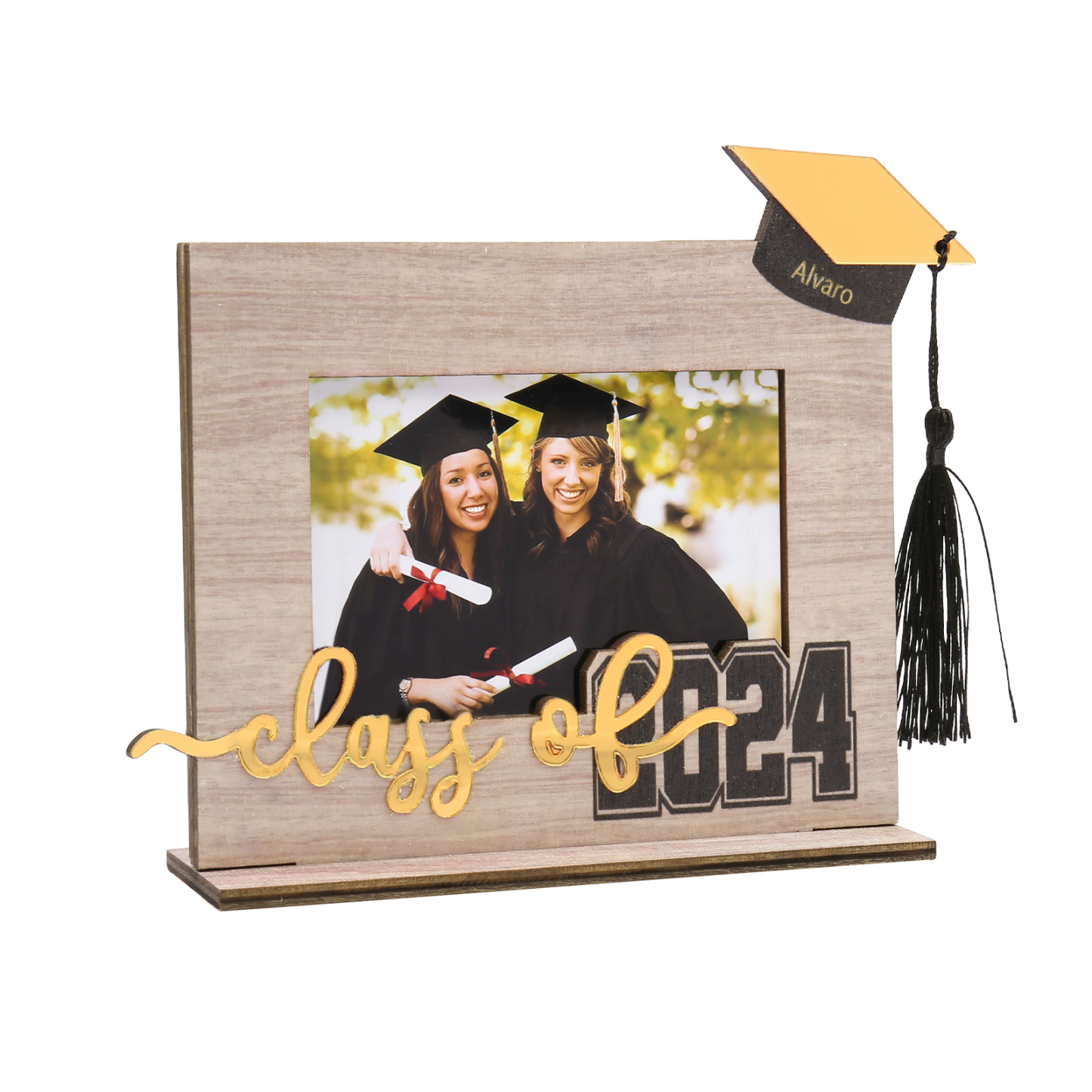 Cadre Photo Diplômé Prénom et Photo Personnalisés Décoration en bois Cadeau de Graduation
