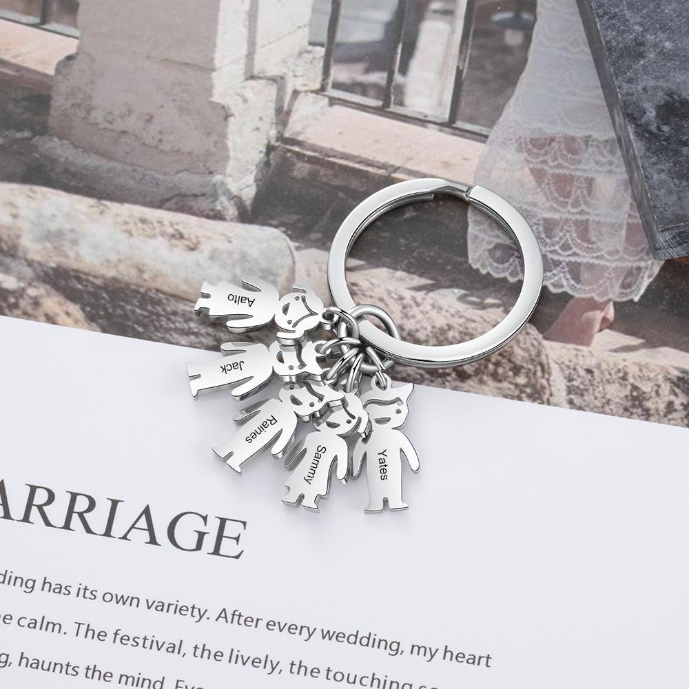 Porte-Clés Personnalisé Avec 2 Breloques Enfants