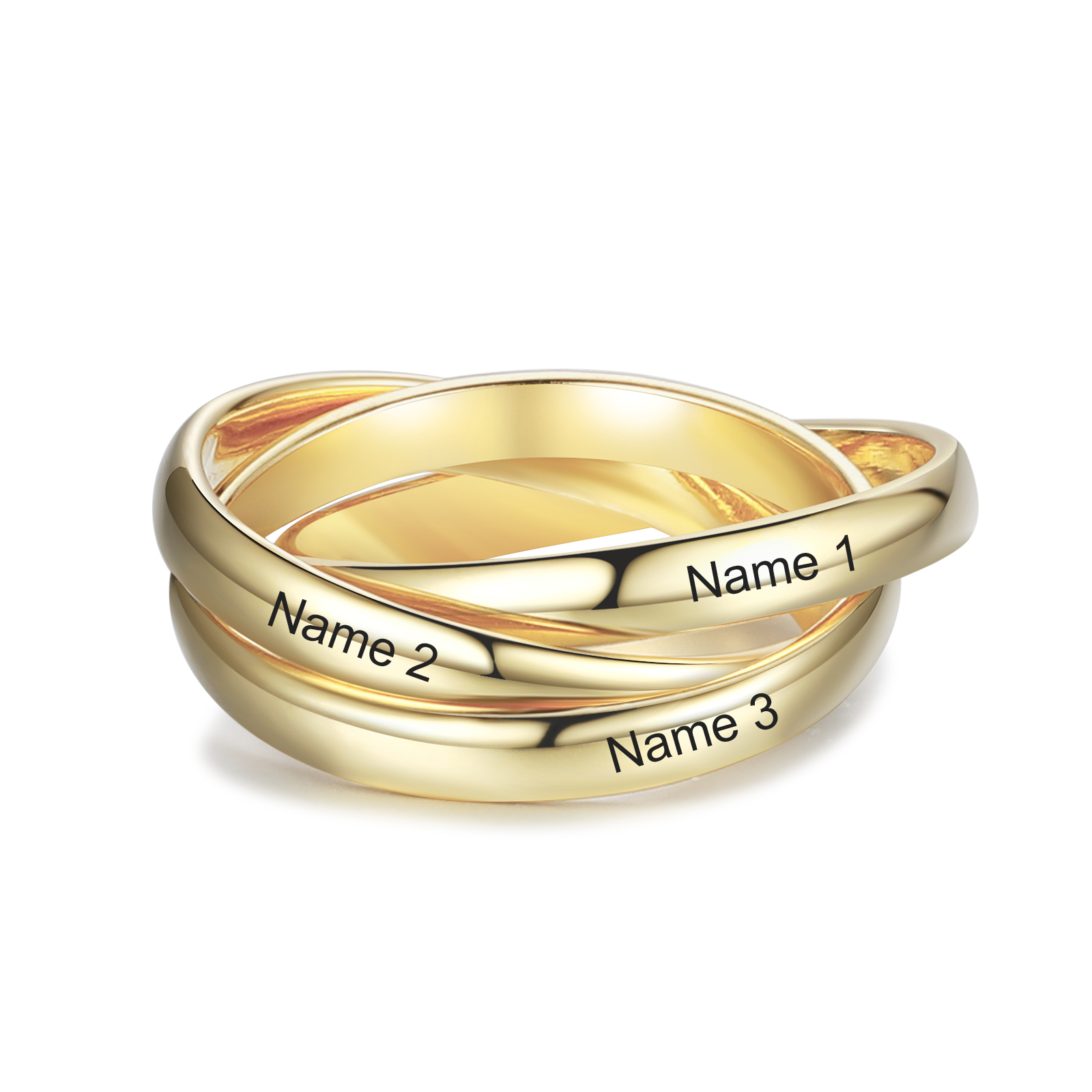 Bague Russe Charlize 3 Prénoms Personnalisés