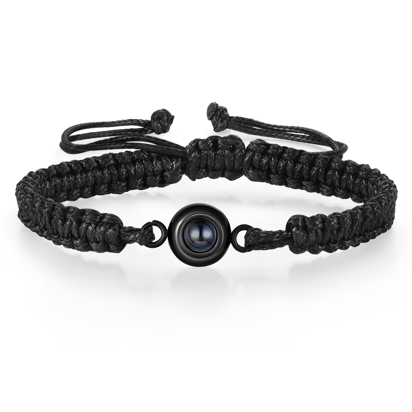 Bracelet Acier Titane Personnalisée Bracelet Photo Projection  Noir pour Couple｜ Jessemade