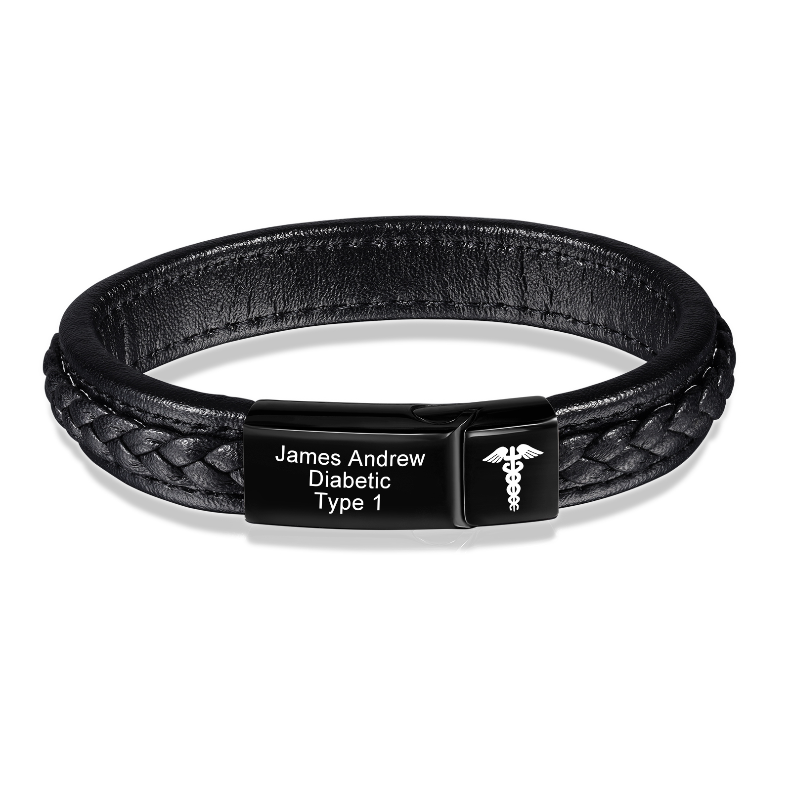 Bracelet en Cuir une hache 1 texte Personnalisé Bracelet Homme