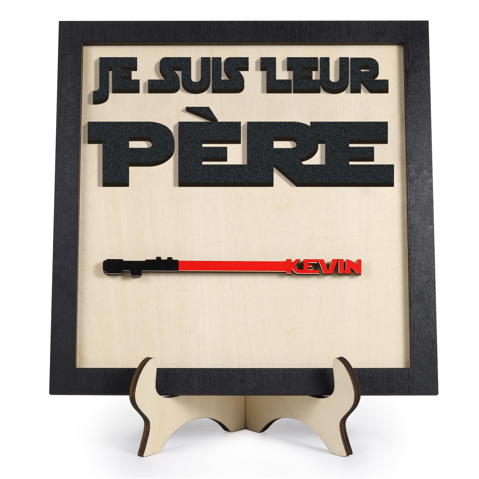 À mon Papa - Décoration en bois 1 Prénom Personnalisé Ornement pour Père