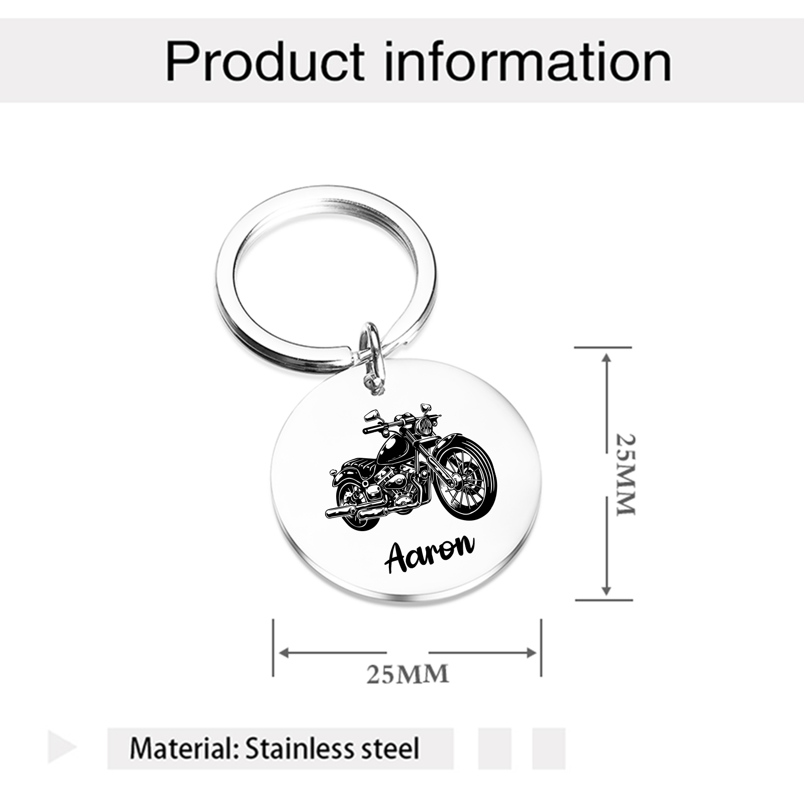 À mon Homme - Porte-Clés Moto 1 Prénom Personnalisé | Jessemade