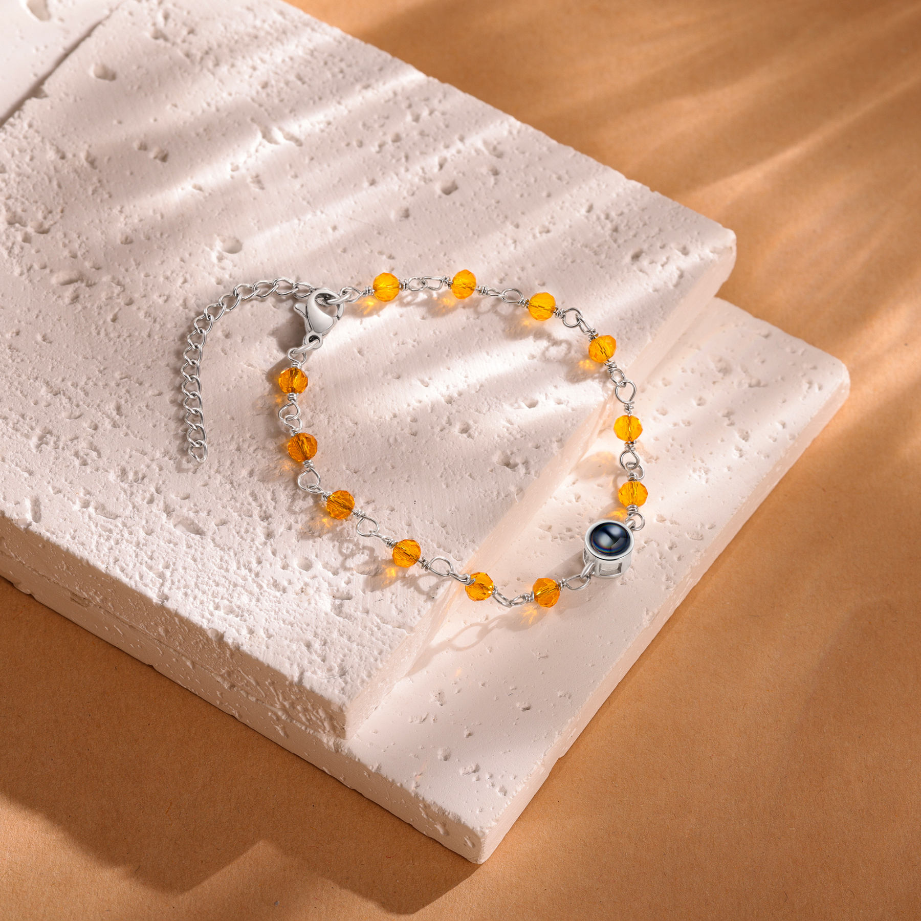 Bracelet Perlé Personnalisé avec Photo Bracelet Photo Projection|Jessemade