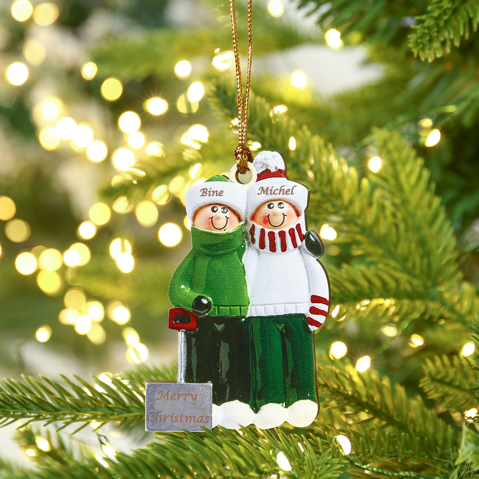 Décoration Sapin Noël Poupée 2-8 Prénoms Personnalisés avec Texte