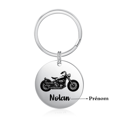 À mon Homme - Porte-Clés Moto 1 Prénom Personnalisé｜Jessemade