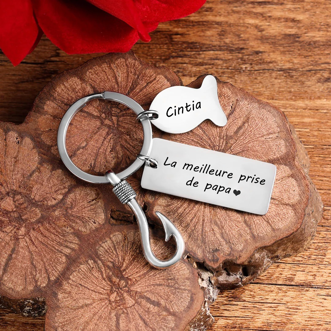 À mon Papa - Porte-Clés 4 Prénoms Personnalisé | Cadeau Fête des Pères | Jessemade