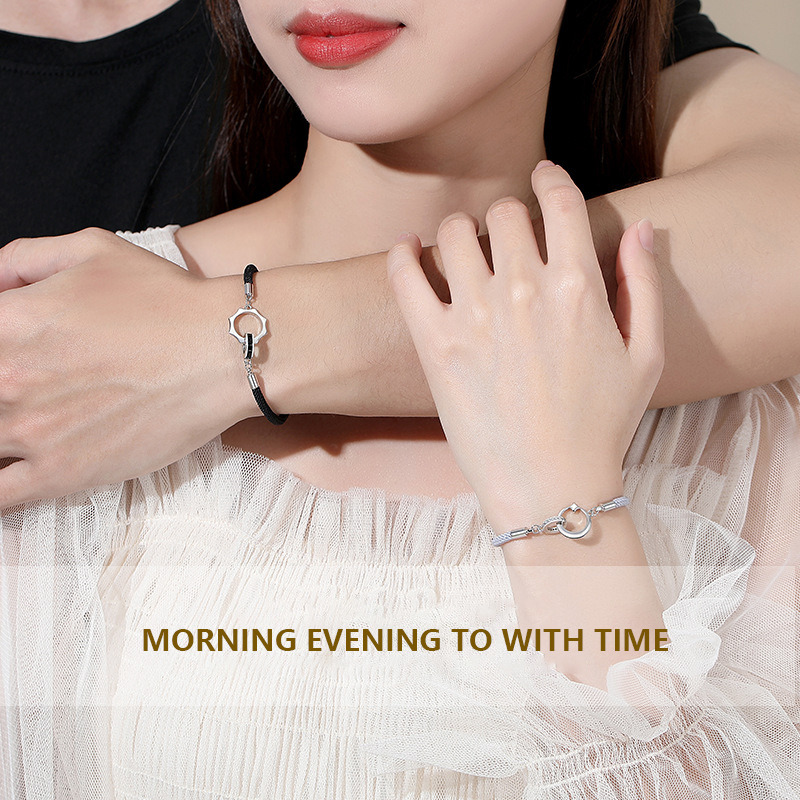 2PCS Bracelets Soleil et Lune Bracelet en Commun pour Couple｜Jessemade