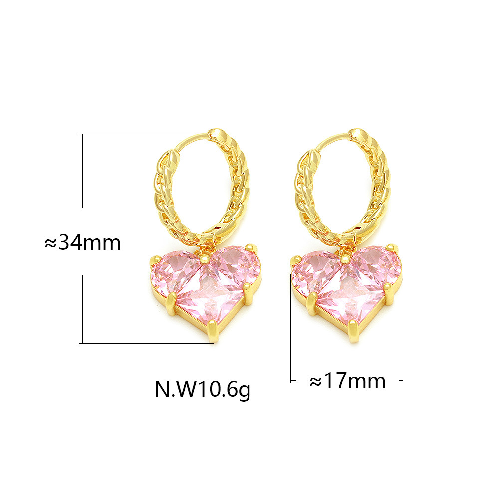 Boucles d'Oreilles Cœur et Perle pour Femmes