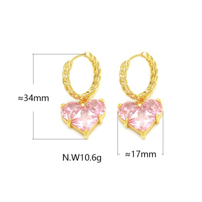 Boucles d'Oreilles Cœur et Perle pour Femmes
