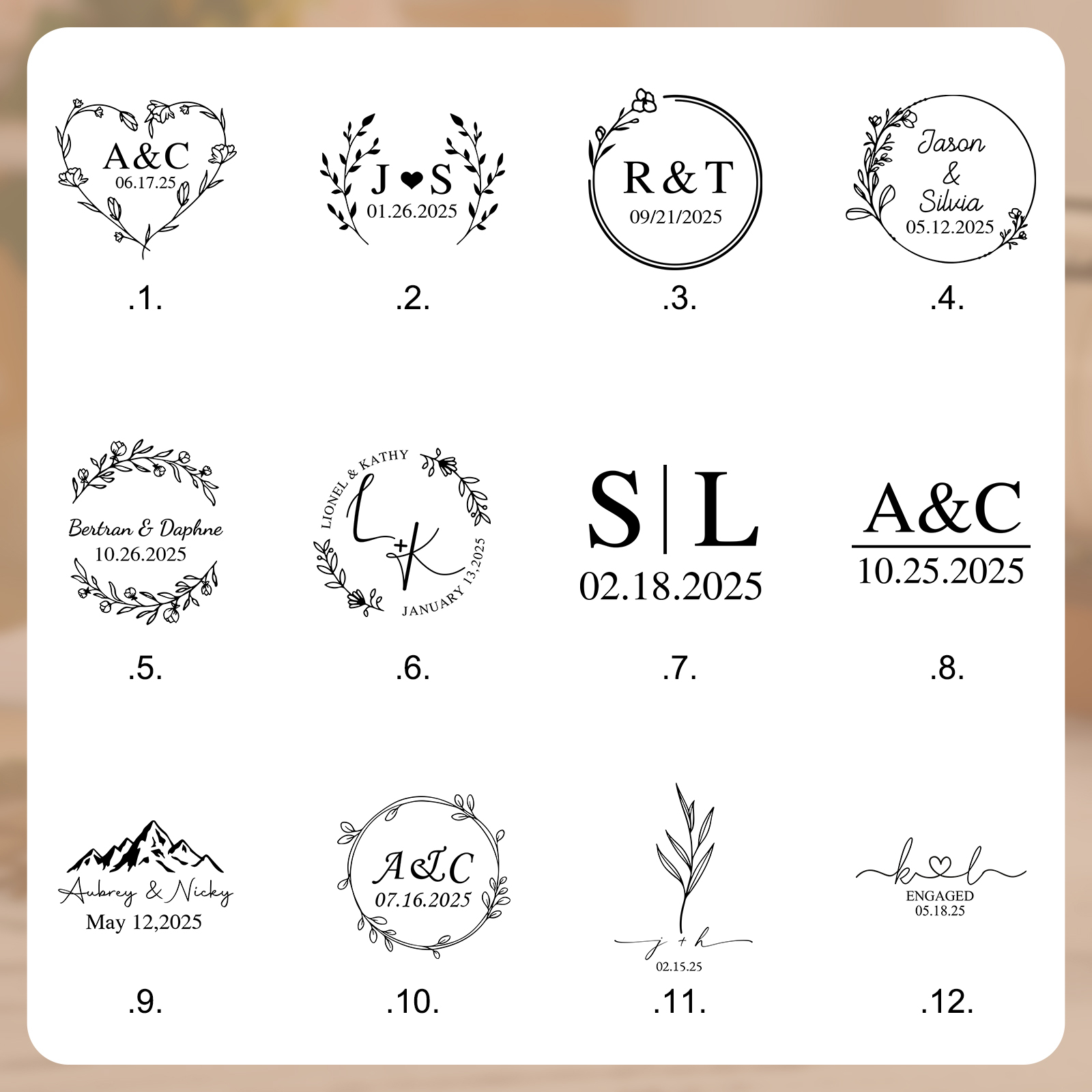 Mug en Céramique Personnalisable à Anse en Forme de Cœur pour Couple/Anniversaire