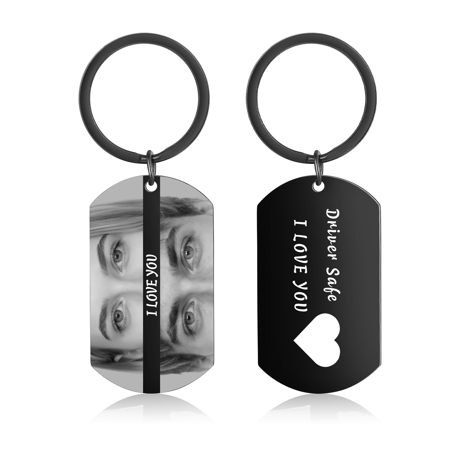 Porte-clés photo personnalisé pour couple, partenaire ou être cher