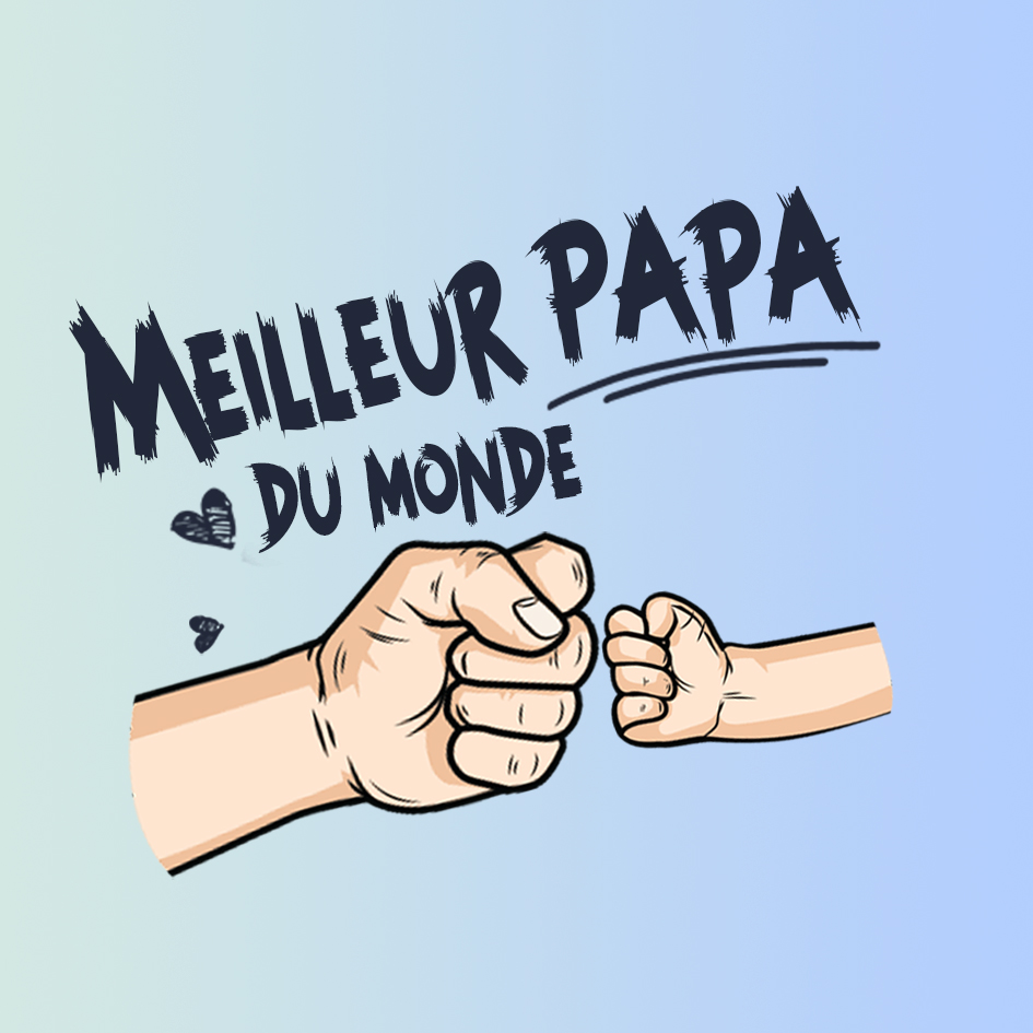 Carte de Vœux Poing pour Meilleur Papa Cadeau Fête des Pères | Jessemade