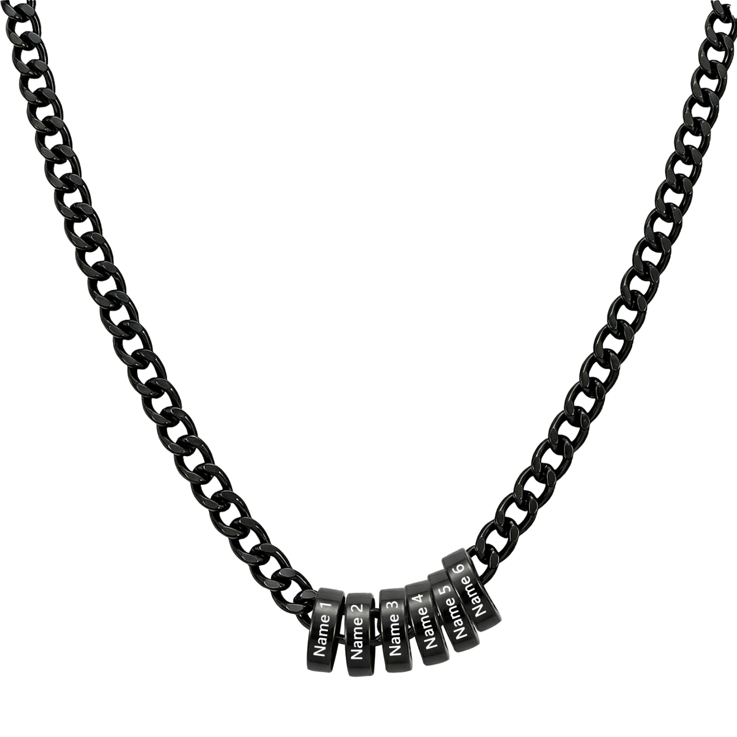 Collier Chaîne Gourmette en Acier Inoxydable Personnalisé pour Homme, Papa, Mari