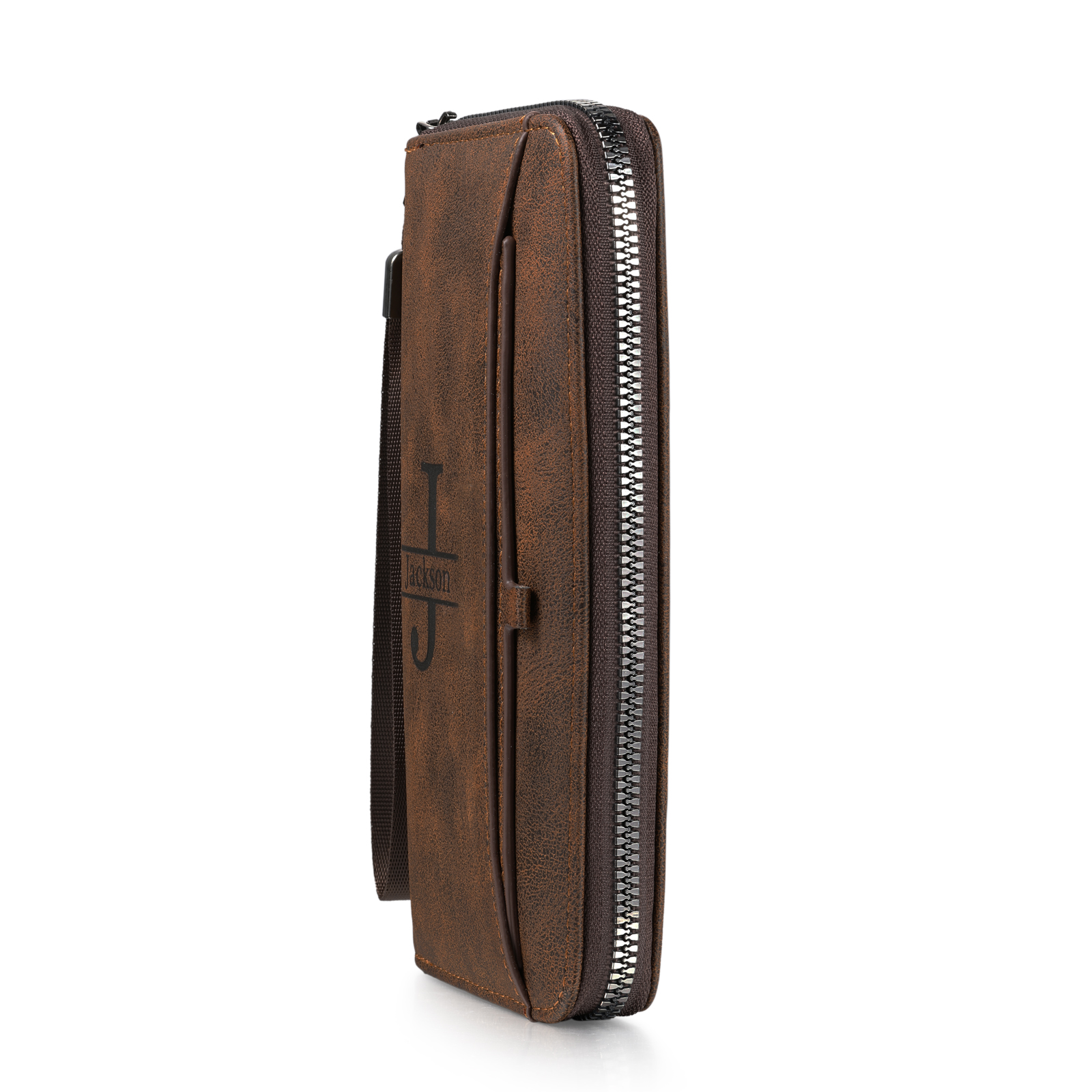 Portefeuille personnalisé homme style vintage – photo gravée et nom