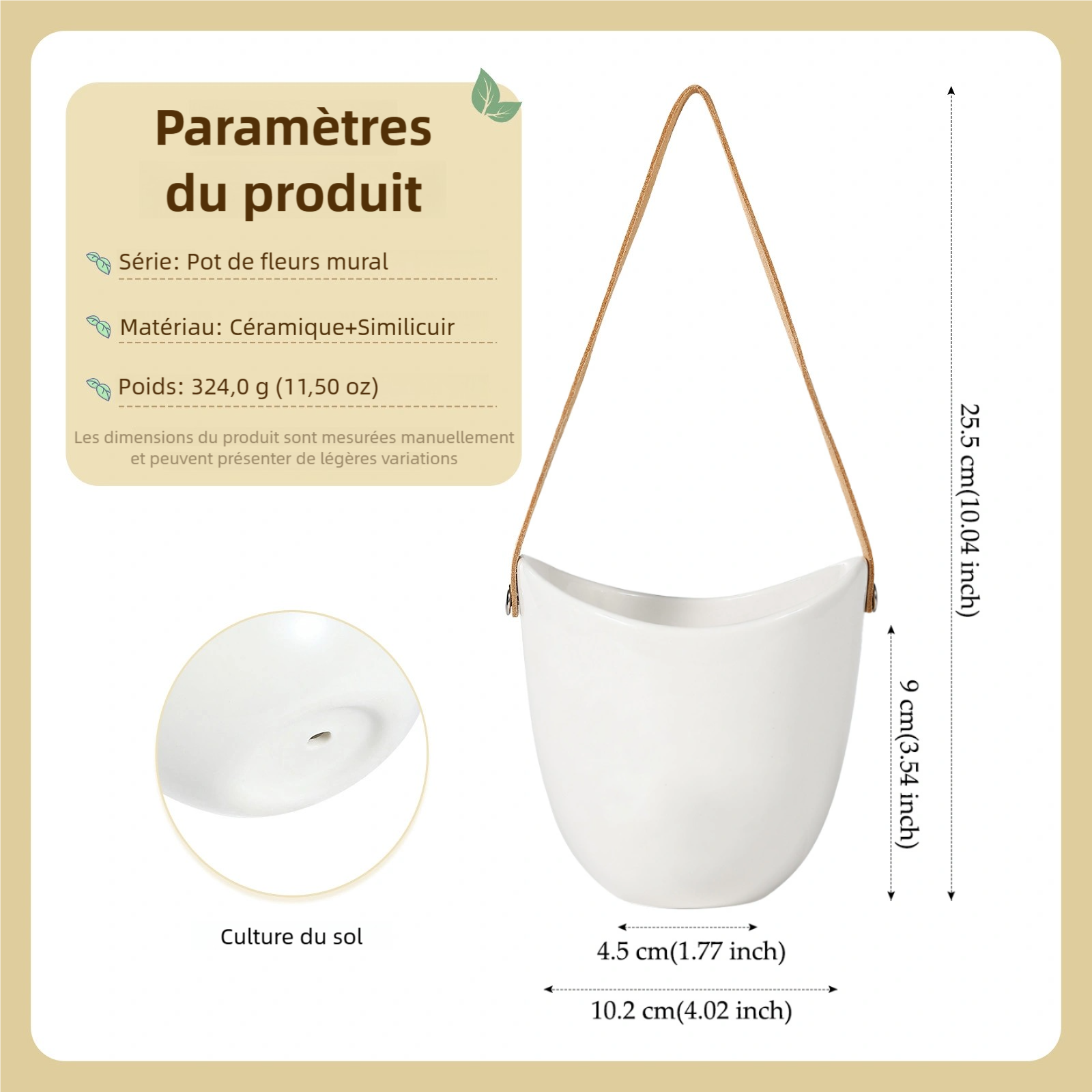 Pot mural Personnalisé en Céramique avec Fleur de Naissance