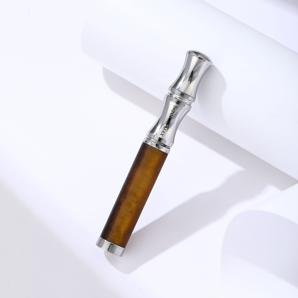 Collier de respiration en pierre d'œil-de-tigre, détails en acier