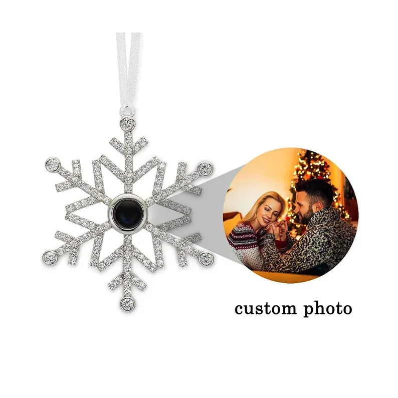 Décoration neige avec Pierre de projection photo Personnalisé Cadeau Noël | Jessemade