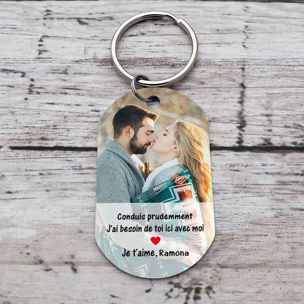 À mon AmourPorte-Clés Acier inoxydable 1 Prénom Personnalisé avec photo et années Cadeau pour couple | Jessemade