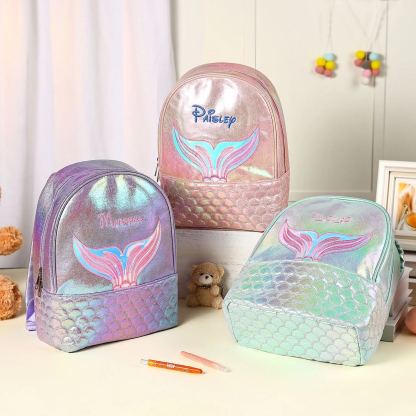 Sac à Dos Sirène Prénom Personnalisé PU Léger | Jessemade