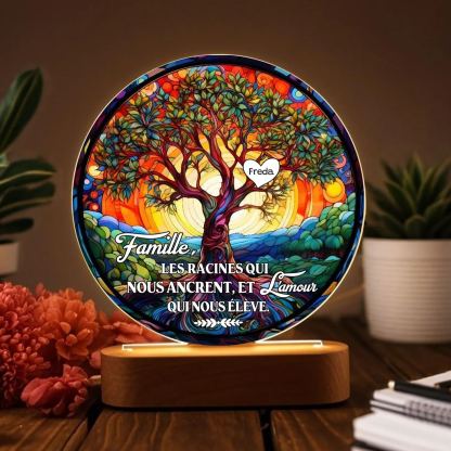 Lampe LED Arbre de Vie 1 Prénom Personnalisé Veilleuse Personnalisé pour Famille | Jessemade