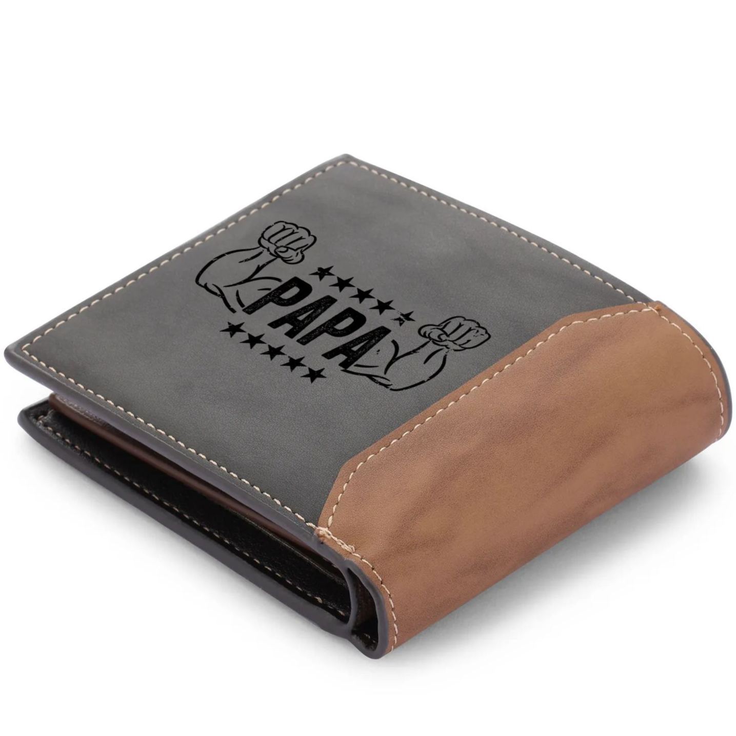 [Copy]Portefeuille Personnalisé Photo et Texte Personnalisé Porte-Monnaie Carte Classique Homme Cadeau pour Père | Jessemade