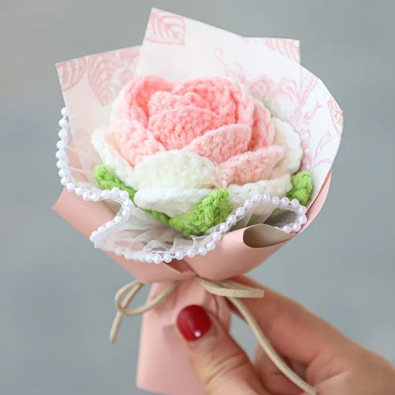 [Copy]Mini Bouquet de Rose éternelle en Rose ou Rouge pour Femme | Jessemade