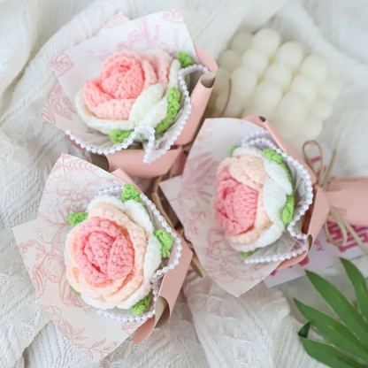 [Copy]Mini Bouquet de Rose éternelle en Rose ou Rouge pour Femme | Jessemade