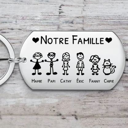 À mon Papa - Porte-Clés Poings 1 Prénom Personnalisé avec Photo