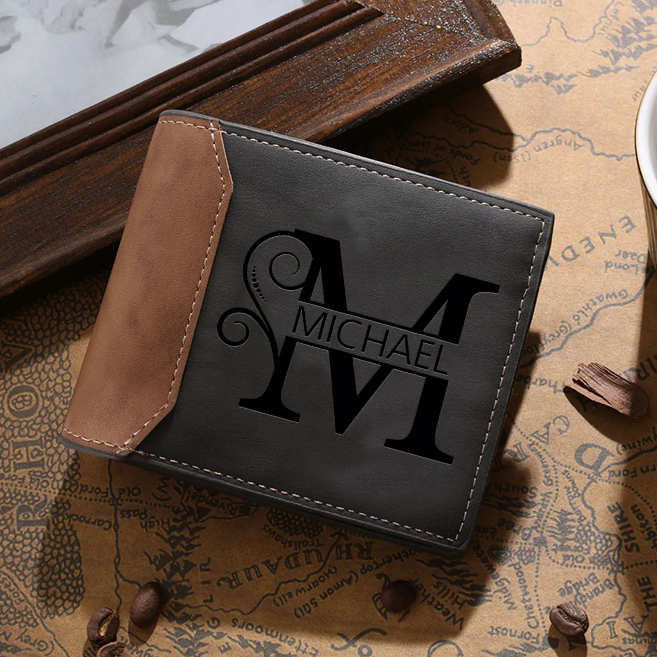 À mon Papa-Portefeuille Personnalisé avec Photo et Texte  Portefeuille Classique Homme pour Père | Jessemade