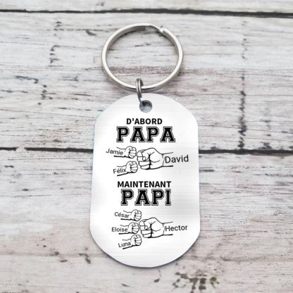 [Copy]À mon Papa-Porte-Clés Pieds Bébé 3 Prénoms Personnalisés Porte Clés gravés | Jessemade