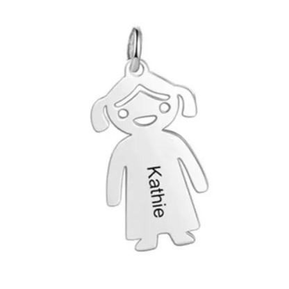 Breloques Enfant Gravé Pour Bracelet et Porte-Clés et Collier