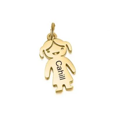 Breloques Enfant Gravé Pour Bracelet et Porte-Clés et Collier