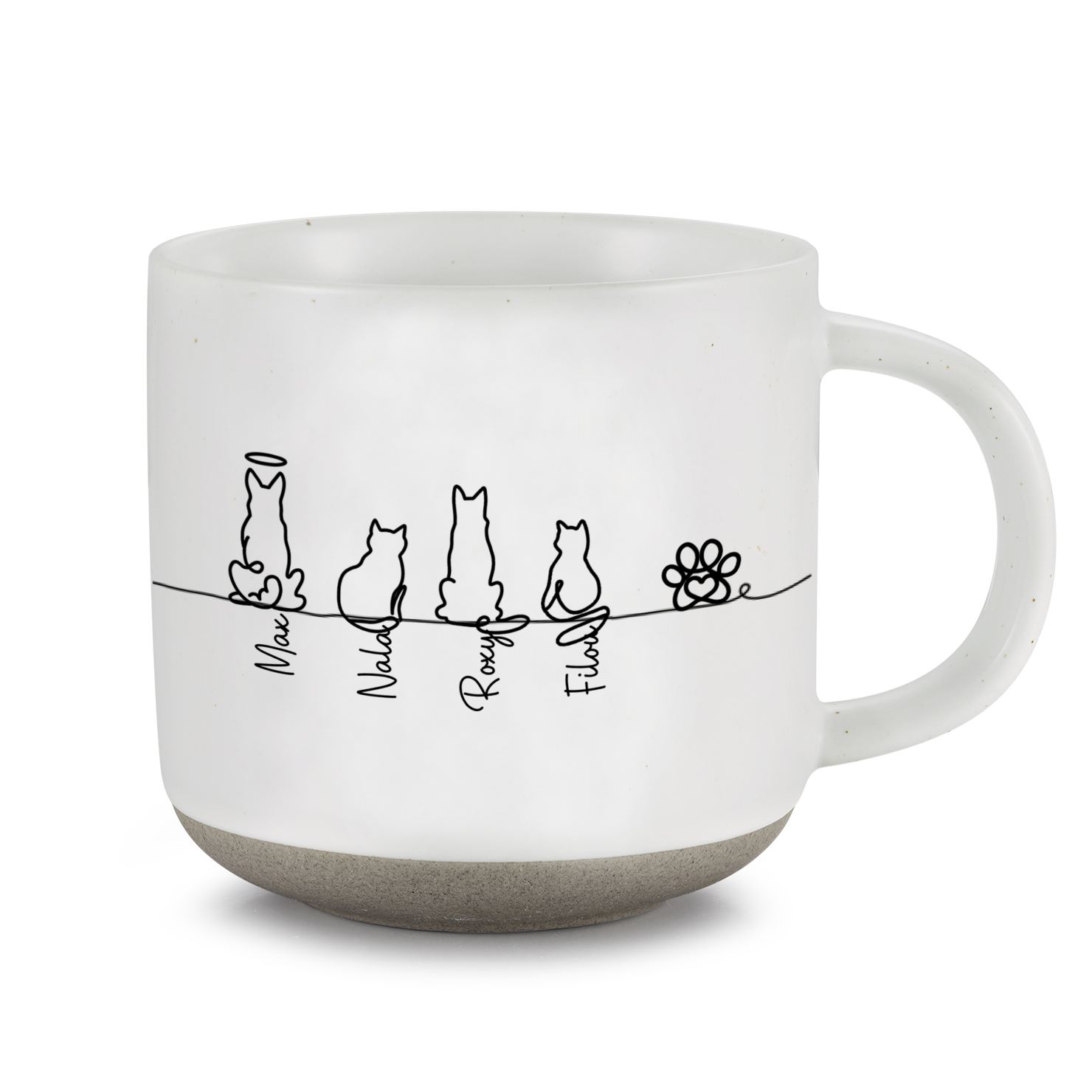 Mug Animaux Céramique Minimaliste, Dessin Linéaire