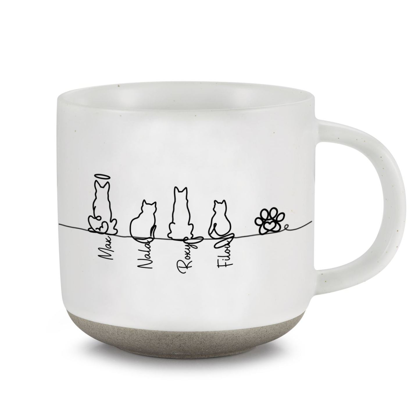 Mug Animaux Céramique Minimaliste, Dessin Linéaire