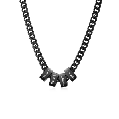 Collier à Maillons Cubains Personnalisé pour Homme avec 1 à 6 Prénoms