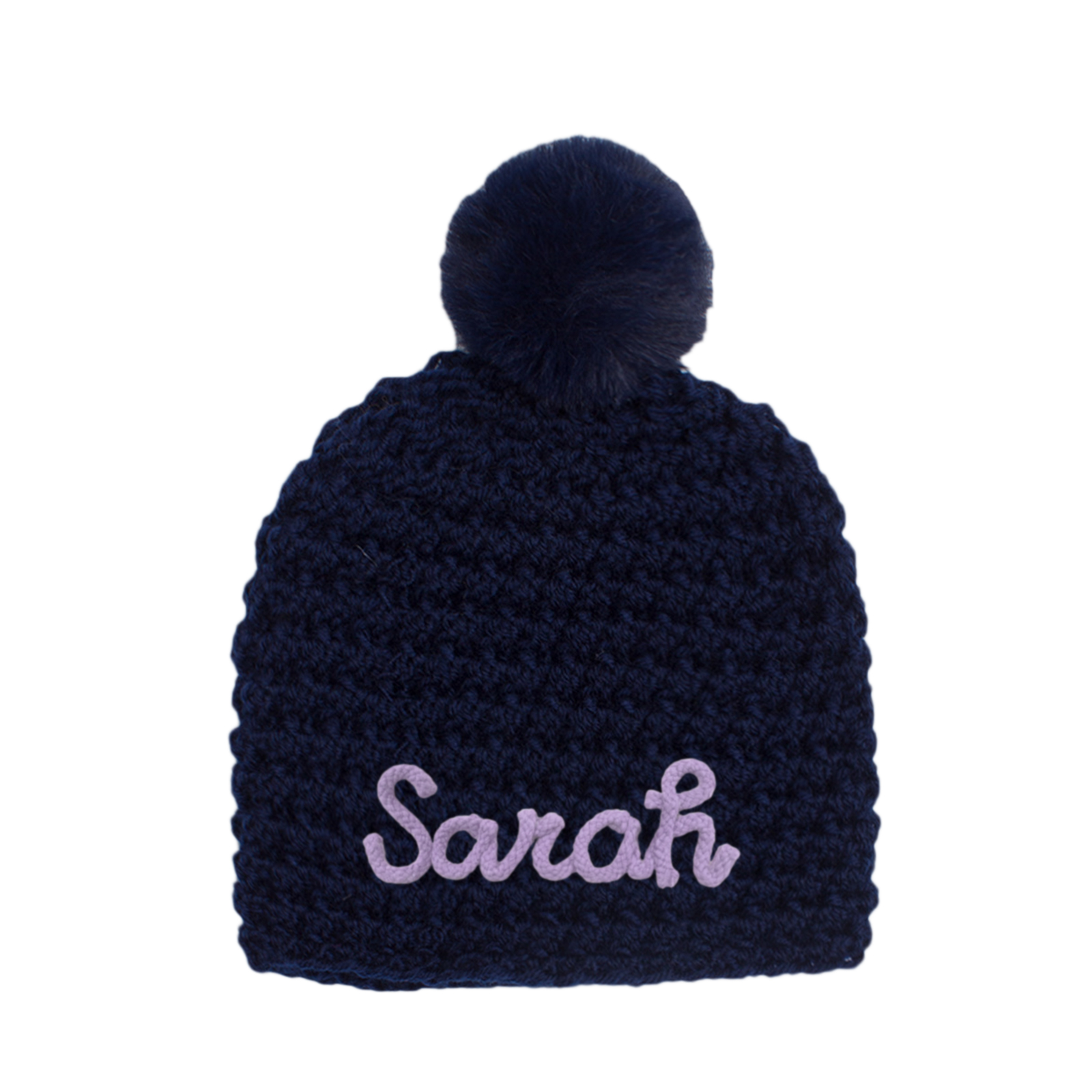 Bonnet Bébé Personnalisé avec Prénom et Pompon Doux – Tricot Chaud Hiver