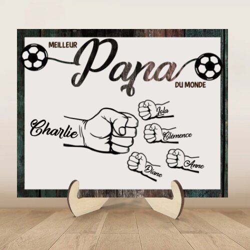 À mon Papa Cadre en bois, personnalisé avec 1 à 6 prénoms – Cadeau pour papa | Jessemade