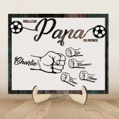 À mon Papa Cadre en bois, personnalisé avec 1 à 6 prénoms – Cadeau pour papa | Jessemade