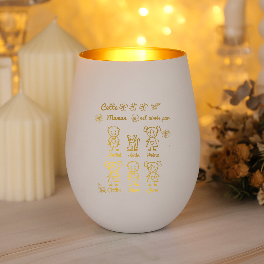 Bougie personnalisable Cette Maman est aimée cadeau Fête des Mères et anniversaire à offrir de la part des enfants Jessemade