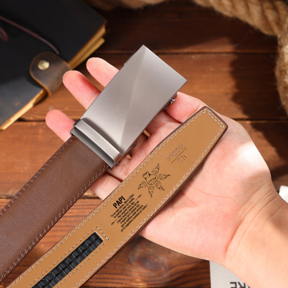 À mon Papi - Ceinture en Cuir Personnalisé avec 2-6 Prénoms et Poings Cadeau Fête des Grands-Pères | Jessemade