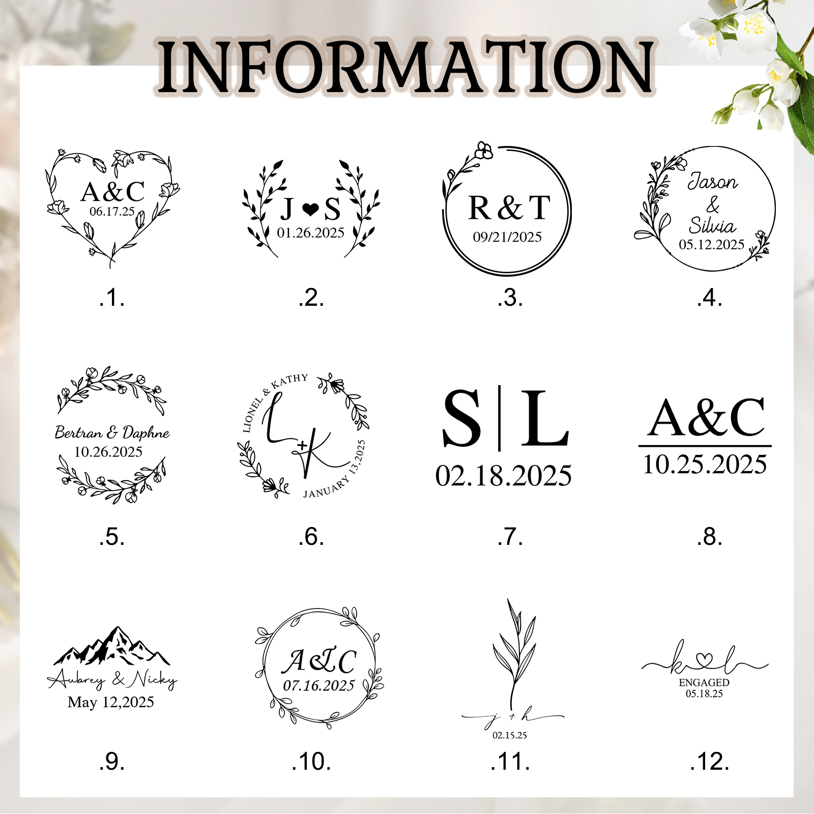 Mug en céramique personnalisé – Tasse de mariage pour Couples/Anniversaire