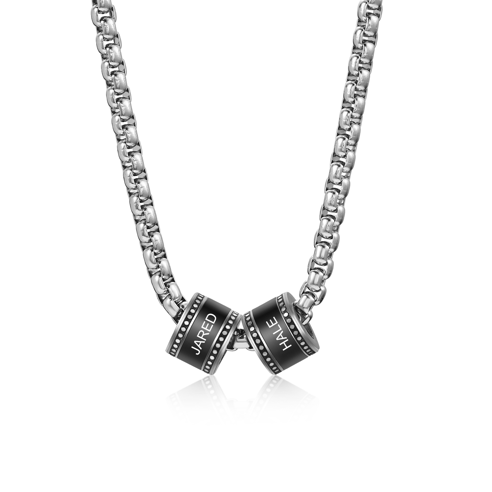 Collier homme personnalisable avec prénoms cadeau anniversaire Fête des Pères pour papa mari ou meilleur ami | Jessemade