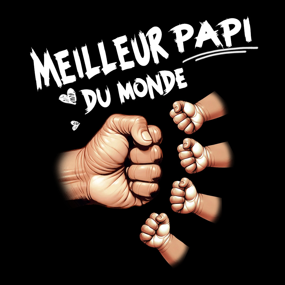 Meilleur Papi du Monde – Carte poings illustrés
