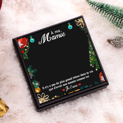 Carte de vœux Noël – À ma Mamie, sapin doré