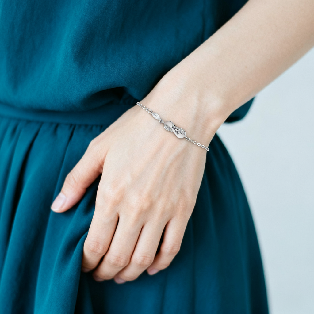 Bracelet Infini Élégance 1-5 personnalisé Prénom bracelet personnalisé femme Cadeau pour Femme | Jessemade